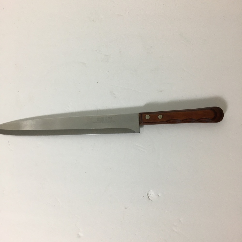 Maxam Steel Silver 8” Brown Handle Kitchen Knife
